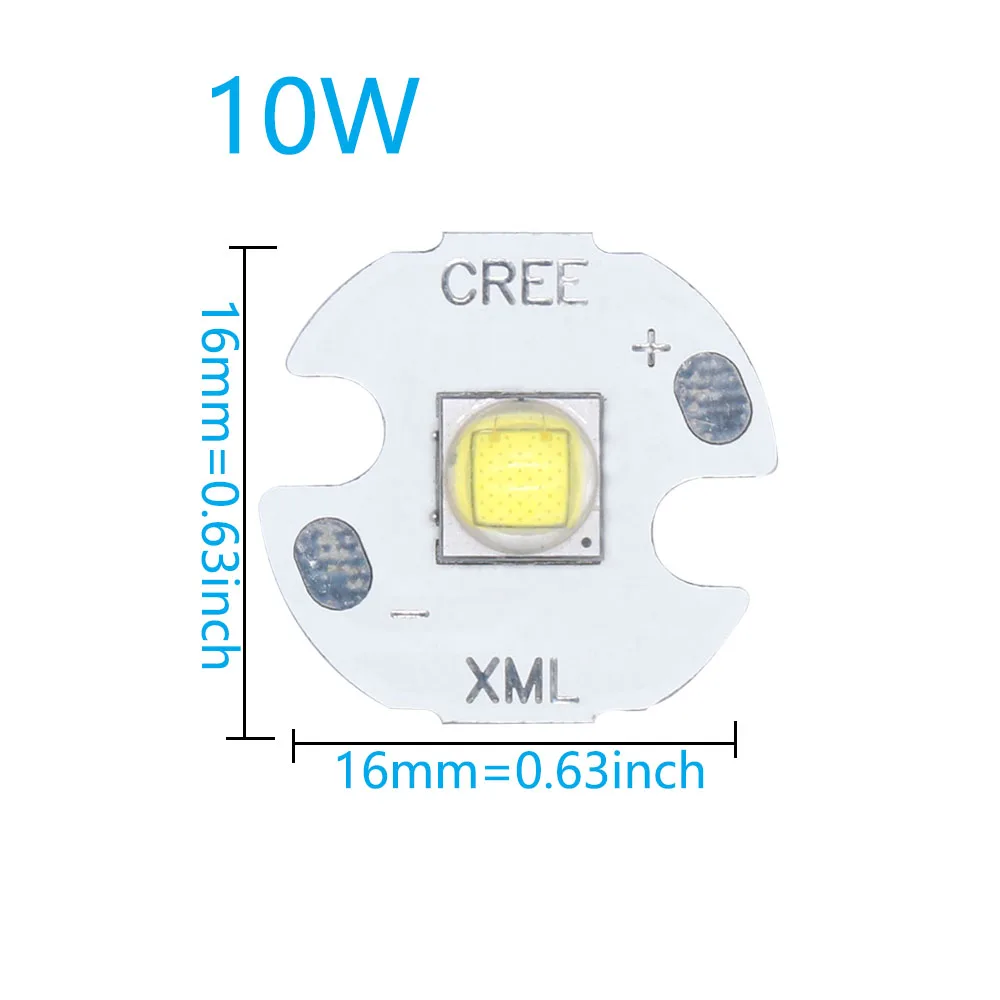thumbnail image 1 of Lámpara LED de alta potencia de 3 W, 5 W, 10 W, 18 W, 3535 XPE 5050 XML2 XHP50 T6, 3 V, 6 V, color blanco frío, para bricolaje, para linterna, bicicleta, coche, pesca, antorcha, 1 of 5