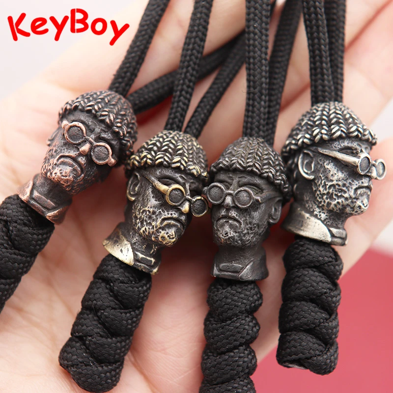 Hot Movie Character Killer Uncle Figurines Brass Paracord Bead DIY
