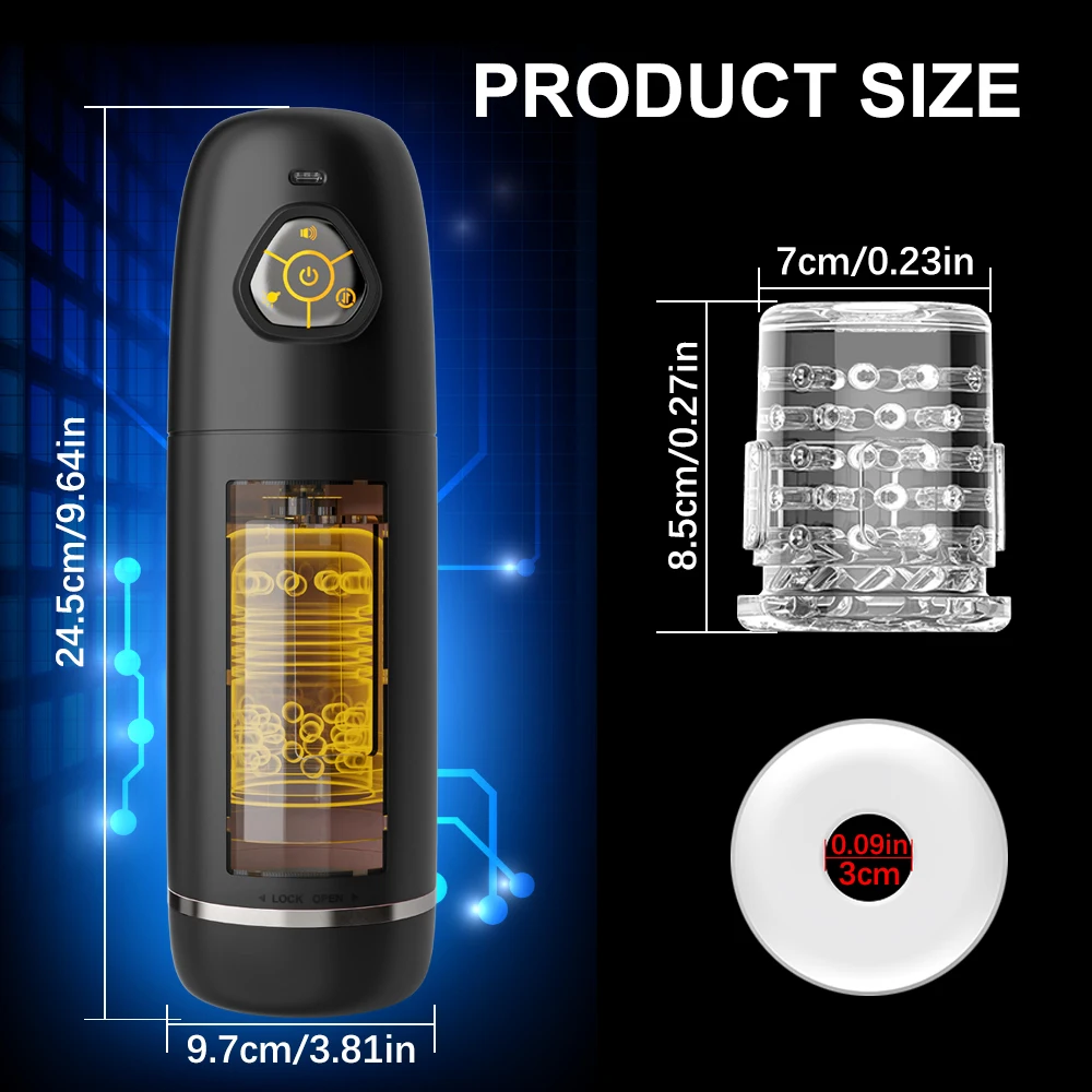 Electric Male Masturbator Cup Penis Endurance Trainer Sex Toy Adult Supplies Vagina Men's Adult Goods Men's Pussy Masturbators_voghion.com