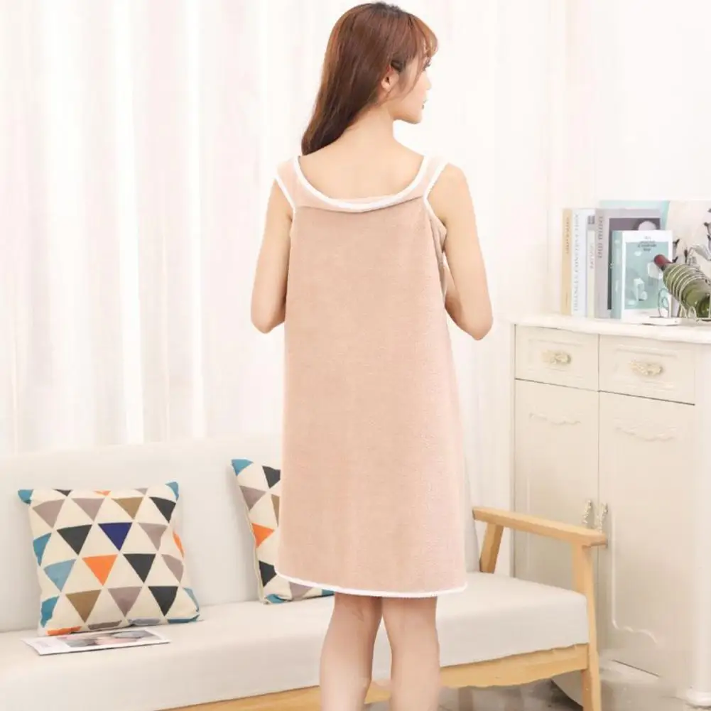 Shower Towel Women Bath Towel Soft Spa Bath Wrap with Button Closure for Women Quick Drying Shower Robe Bathroom for