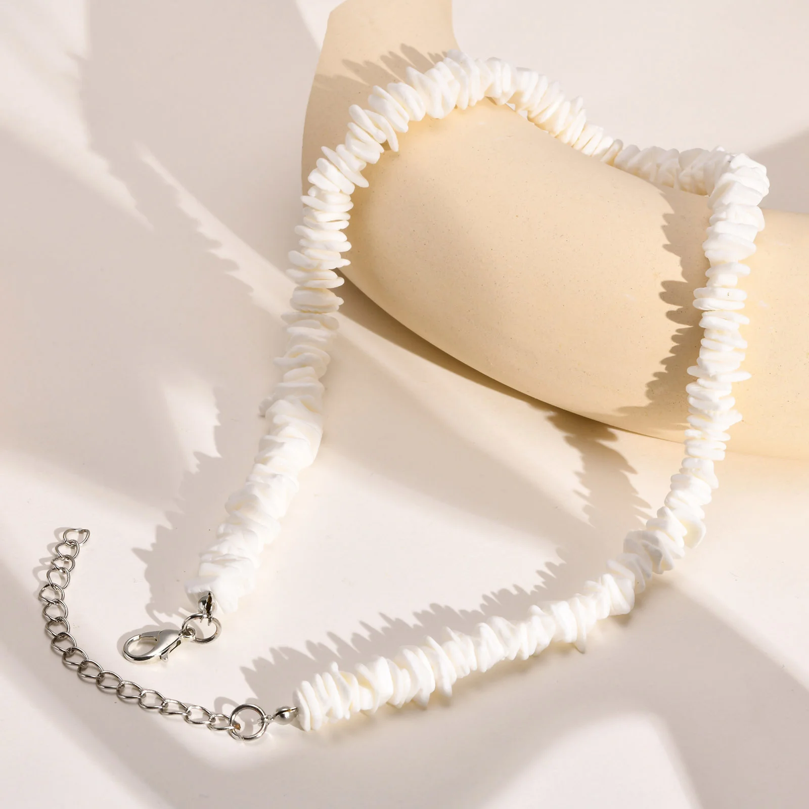 Collana Girocollo Con Conchiglie Bianche Naturali E Cavigliera, Gioielli Artigianali In Stile Hawaiano Per Donna E Uomo