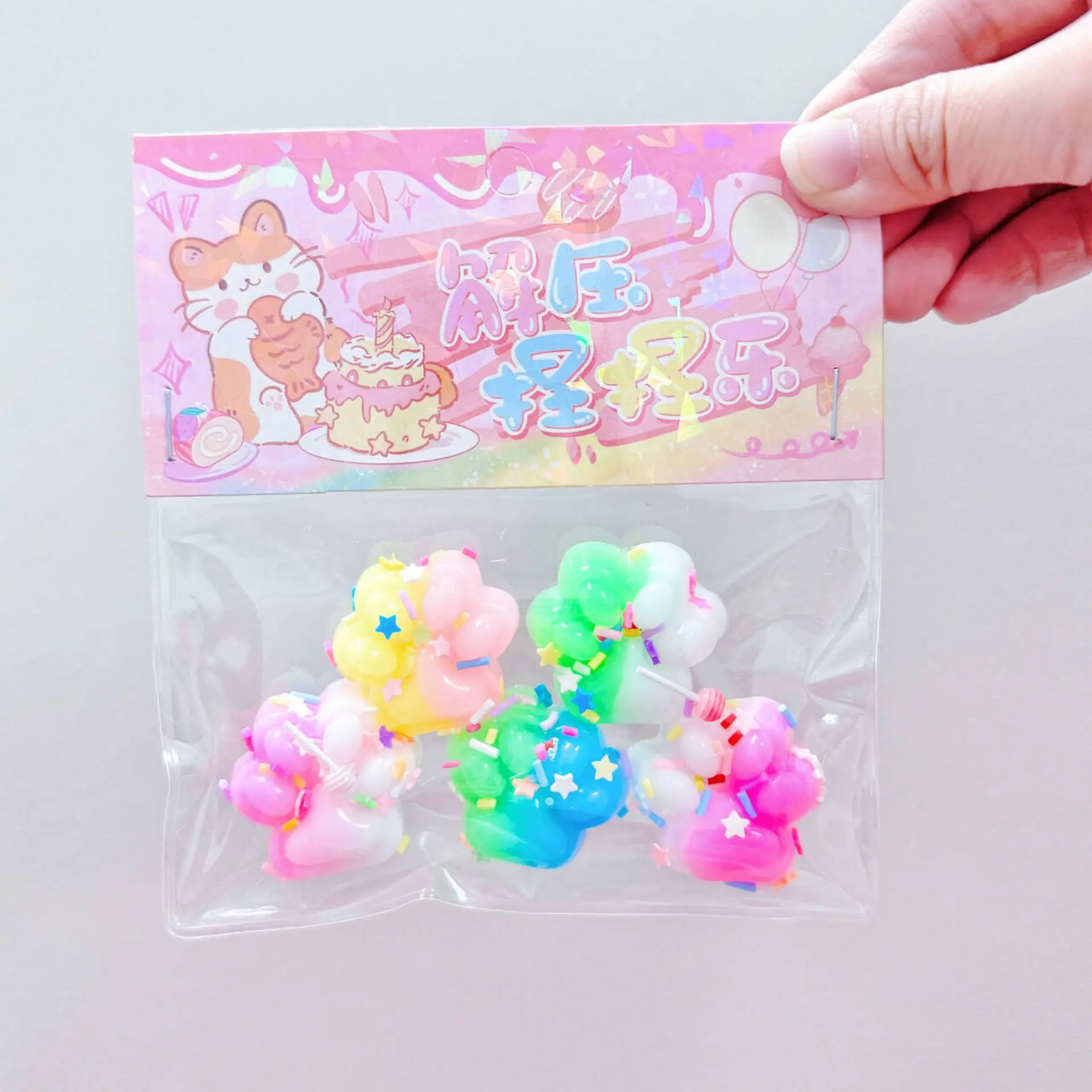 Cute Five Mini Squish Cat Foot Antistress Paws Squeeze Toy Squishy Girls Toys For Children Antistress Adult Sensory Toys Gifts 3