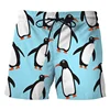 3D Printed Penguin Men's Short Pants Fashion Hawaii Beach Shorts Cool Casual Summer Quick Dry Animal Pattern Sports Swim Trunks 1