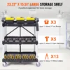 17792-395dd3.jpg SucceBuy 3 Tier Folding Rolling Utility Cart Storage Shelf Movable Gap Rack Serving Cart Slide Organizer for Kitchen Bathroom