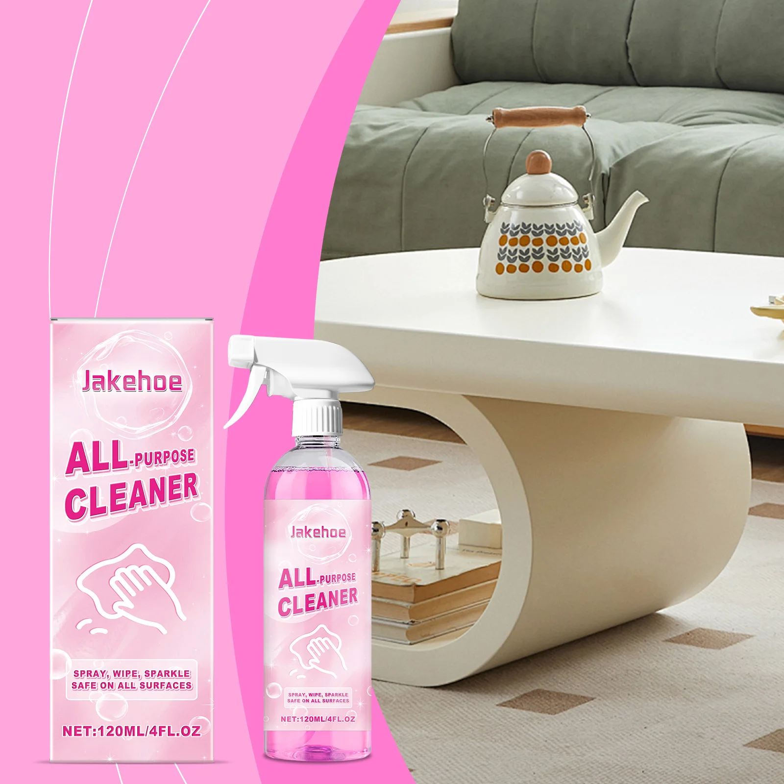 Gentle cleaning kitchen appliance desktop stains multifunctional household cleaner