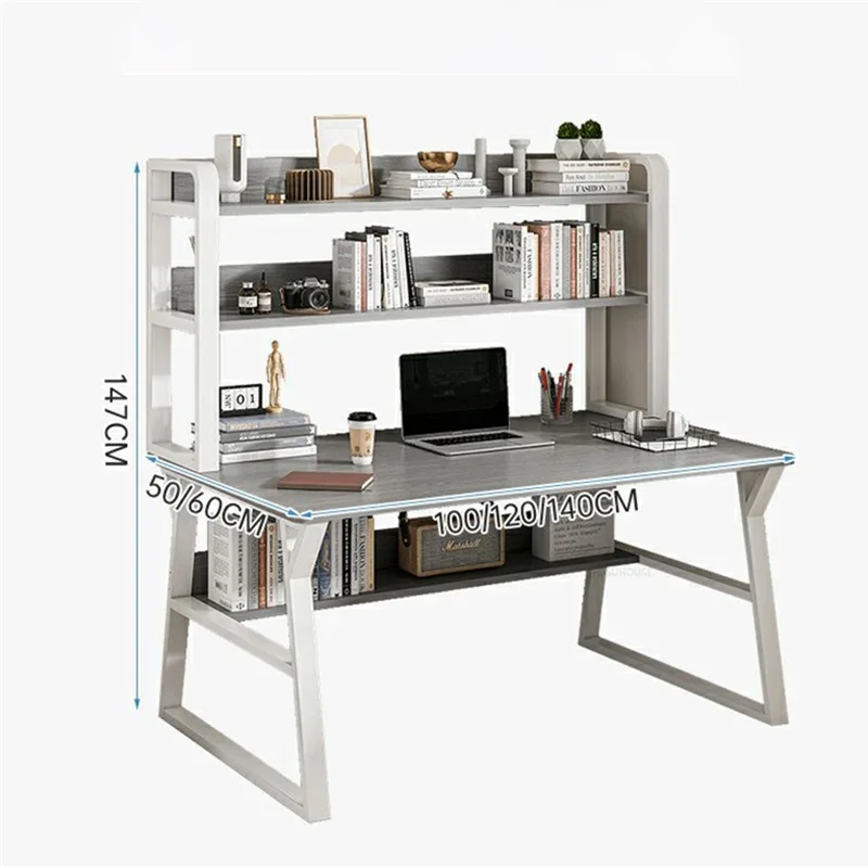 Desktop Computer Desks Student Study Desk Home Desk Bookshelf Integrated with Drawer Simple Modern Office Table Furniture T