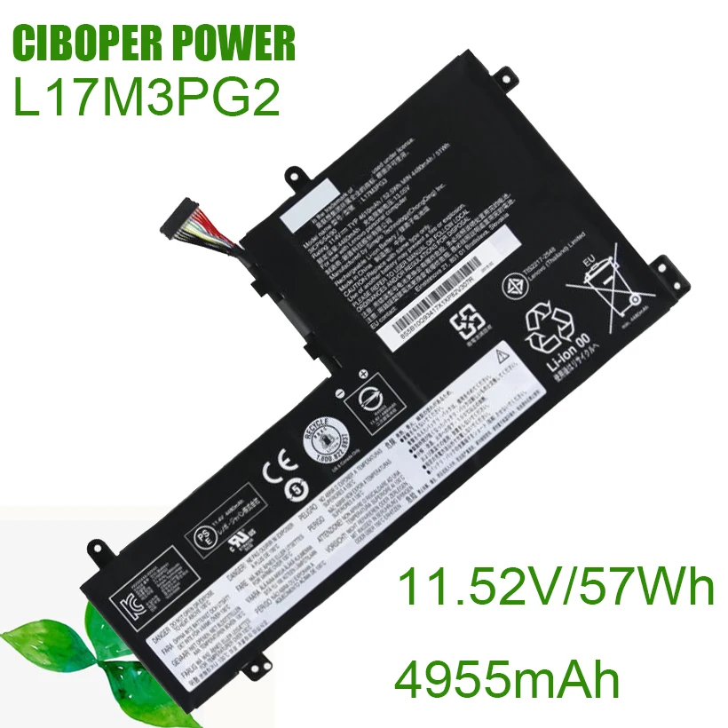 Bateria do Laptop Genuína L17m3pg2 11.52v 57wh 4955mah para Y730 Y74015ich Y740-15ichg 5b10q88560 L17c3pg2 5b10q88557 5b10w67295 cp