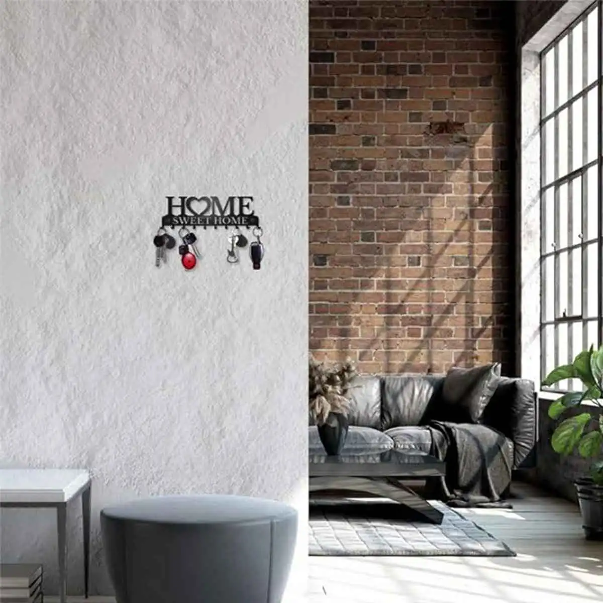 Wall Mounted Sweet Home Decorative Key Holder Key Wall Hook Creative Holder For Front Door 1pc key holder
