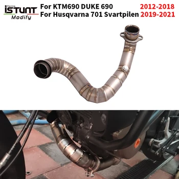 For KTM 690 Duke 2012-2018 For Husqvarna 701 Svartpilen Motorcycle Exhaust Modified Espace Moto Titanium Alloy Front Link Pipe