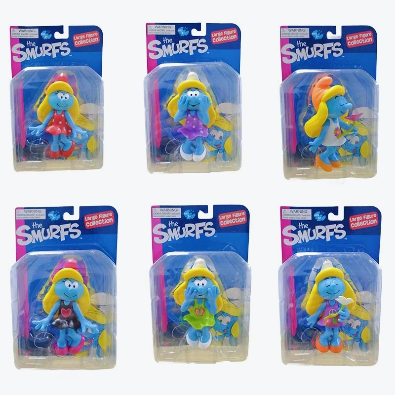 

Genuine Smurfette TheSmurf Snappies Smurflingt Sasettes Smurflingt Action Figures Model Collection Halloween Gifts Toys