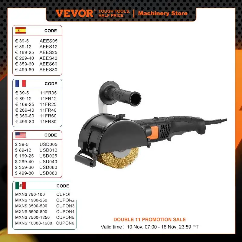 VEVOR Burnishing Polishing Machine 6 Variable Speed Surface Conditioning Tool Electric Metal Burnishing Machine for Wood Steel