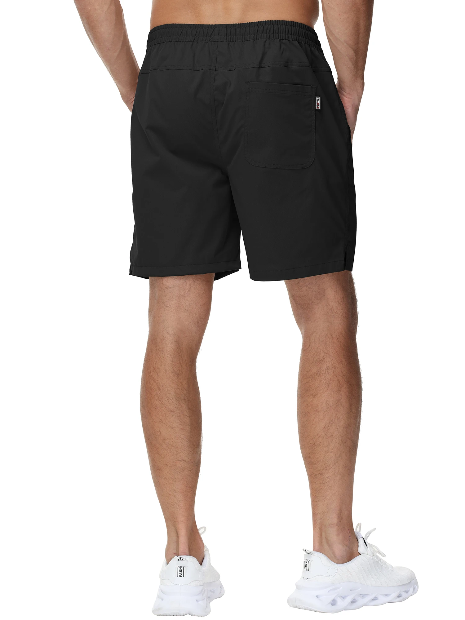 Herren Fitness Jogging Twill-Shorts, 7 Zoll Sport Cargo-Hosen mit Stretch-Bund und Reißverschlusstaschen – Detail 27