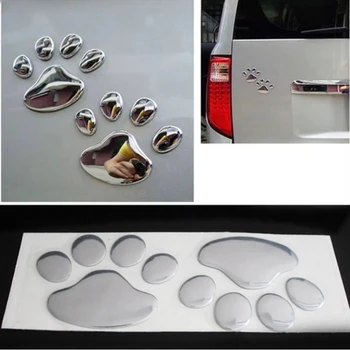 3D Paw Print Car Stickers (2 Pcs Gold Color Only) 1