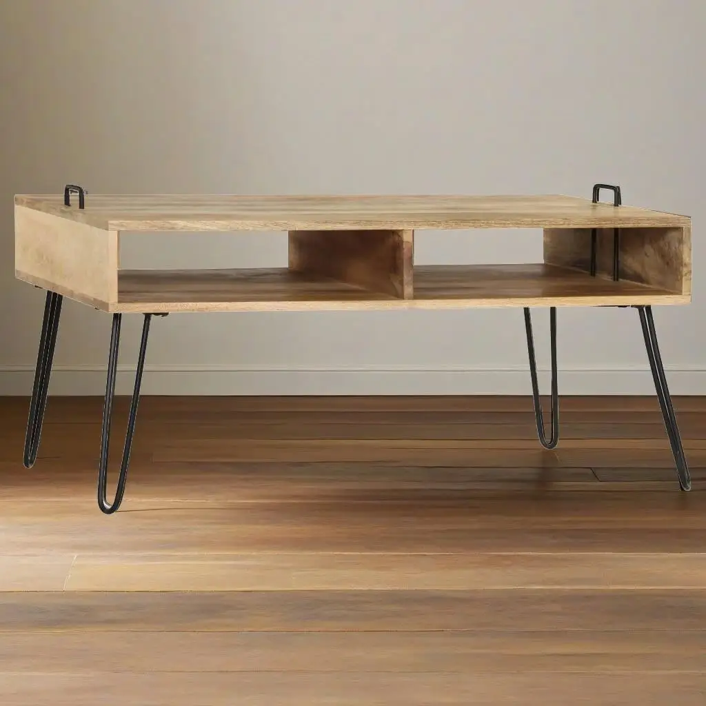 Solid Wood Coffee Table 39.4x23.6x17.7 - Stylish & Durable Living Room Furniture 2