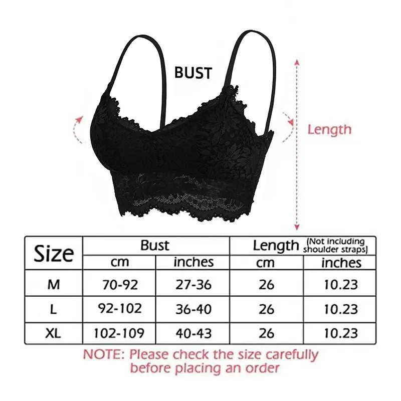 Sexy Women Lace Bras Top Comfortable Bralette Solid Color Sexy Underwear Vest Female Hollow Out Wireless Lingerie Seamless Bra