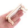 New 1:12 Dollhouse Miniature Wooden Tea table Doll House Handcrafted Bedside Table Furniture Model Decor Mini Cabinet 3