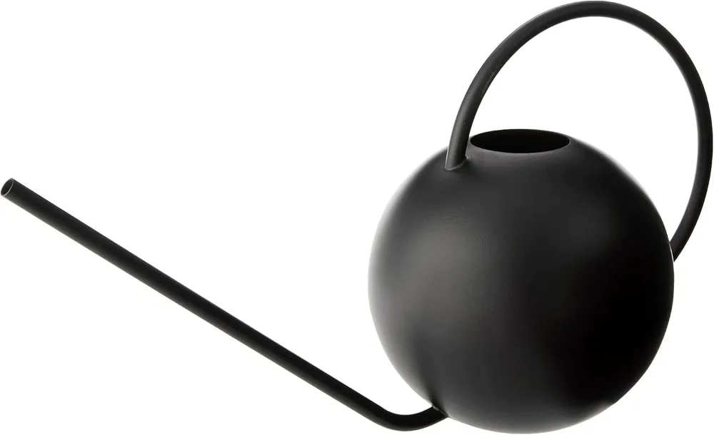 

Watering Can for Indoor/Outdoor House Plants Vegetables Flowers Black Metal Construction Solid Matte Black Finish