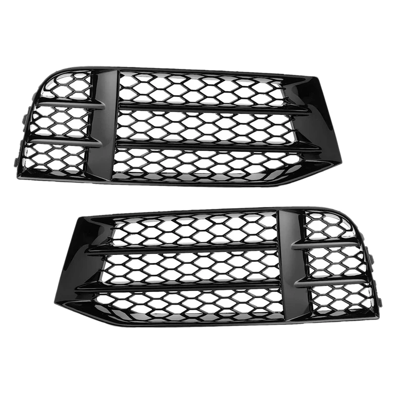 

1 Pair Fog Light Grille Honeycomb Mesh Bumper Cover For A5 S5 RS5 08-16 Decorative Modification Replacement Accessories