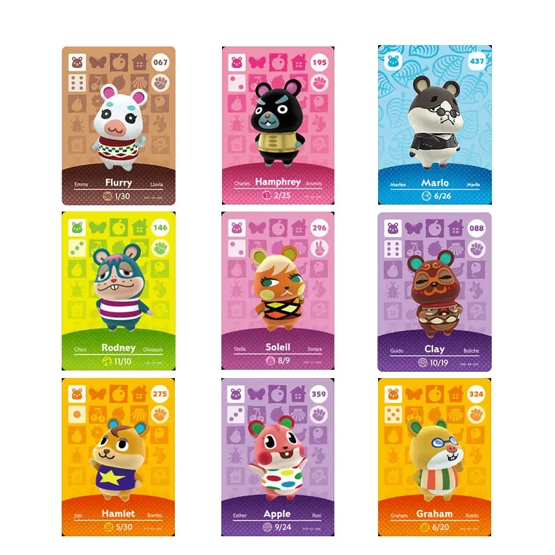 

New [Hamster] Animal Crossing Game Card New Horizons Anime Characters Compatible with Switch / Lite / Wii U and New 3DS