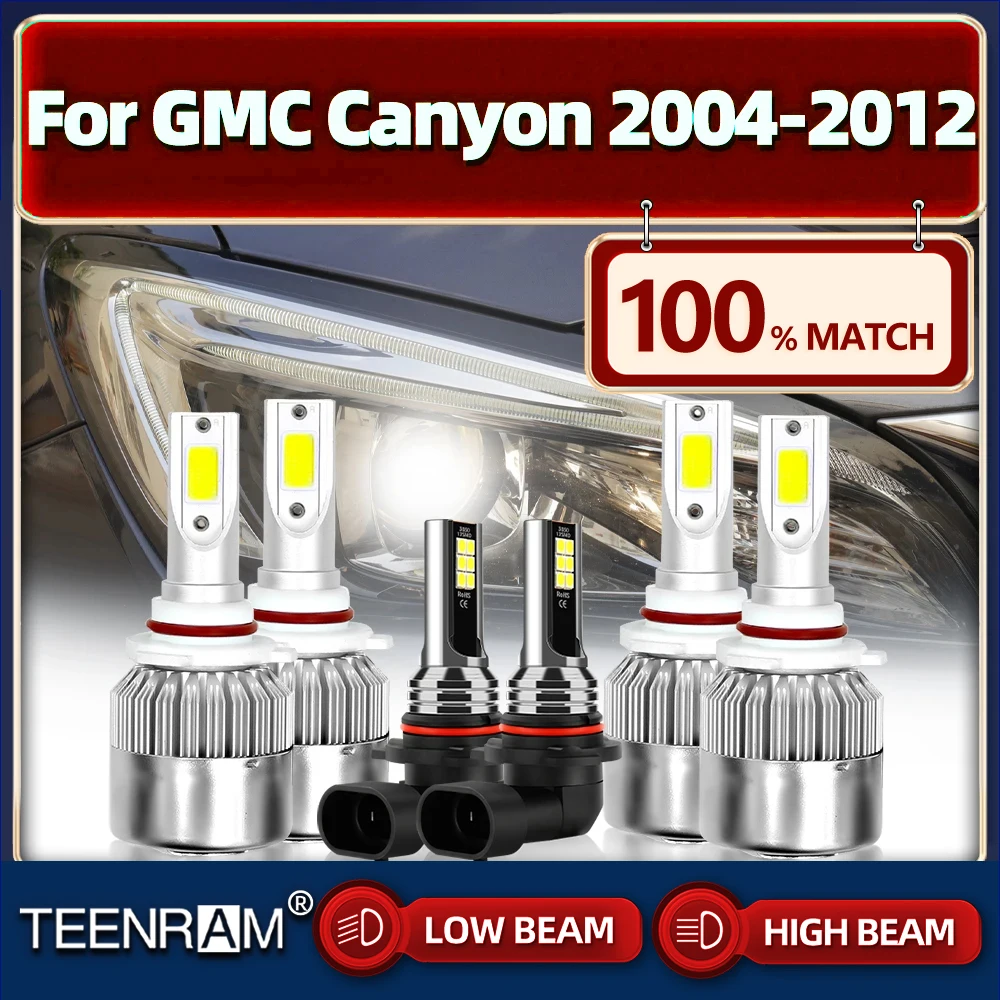 

9005 HB3 LED Car Lights 60000LM Canbus LED Headlight Bulbs Auto Fog Light For GMC Canyon 2004-2006 2007 2008 2009 2010 2011 2012