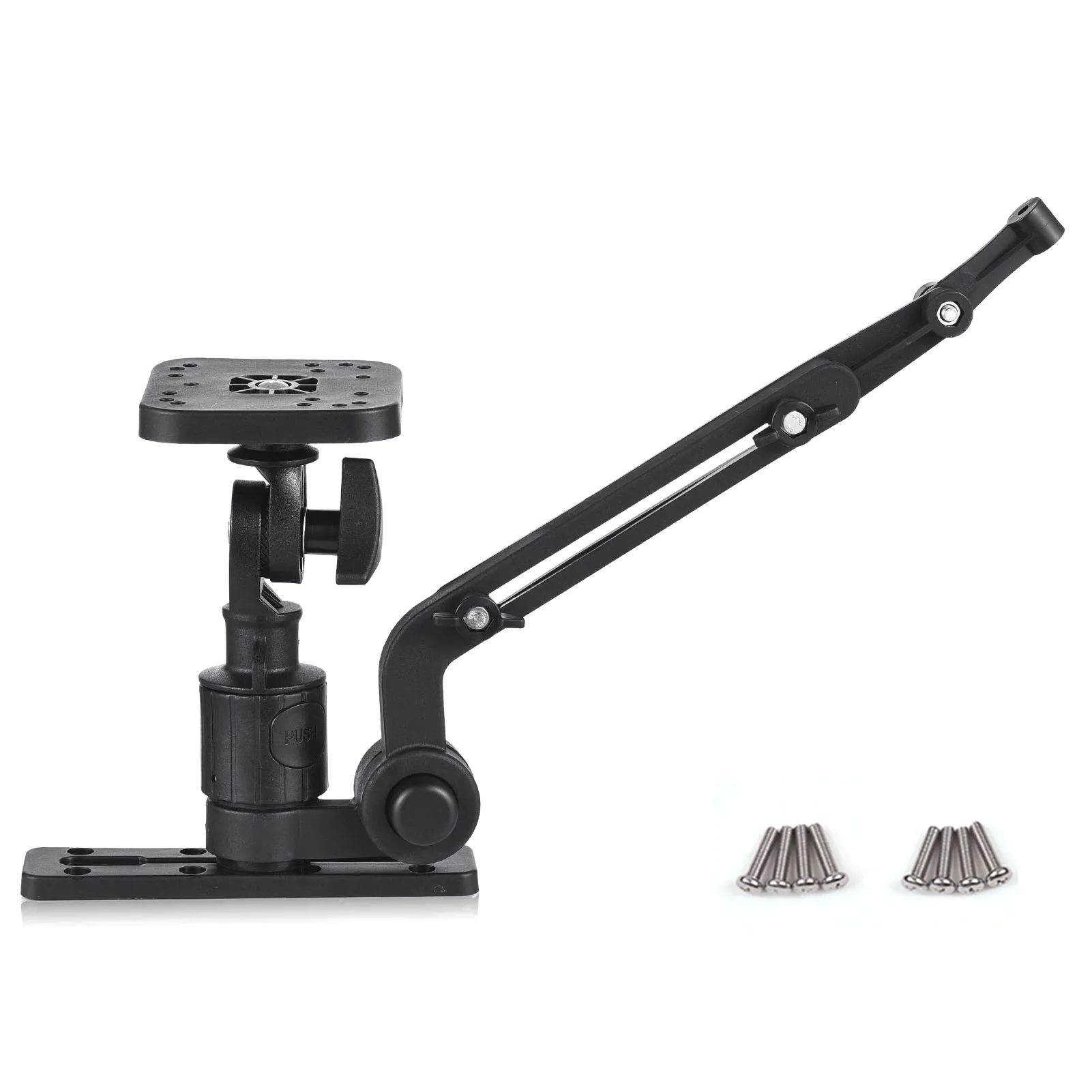 Support de sondeur pour kayak de pêche - Bras réglable et plaque de fixation universelle pour échosondeurs