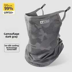 Cooling Breathable Cycling Mask - UV Protection Face Cover (Dark grey)