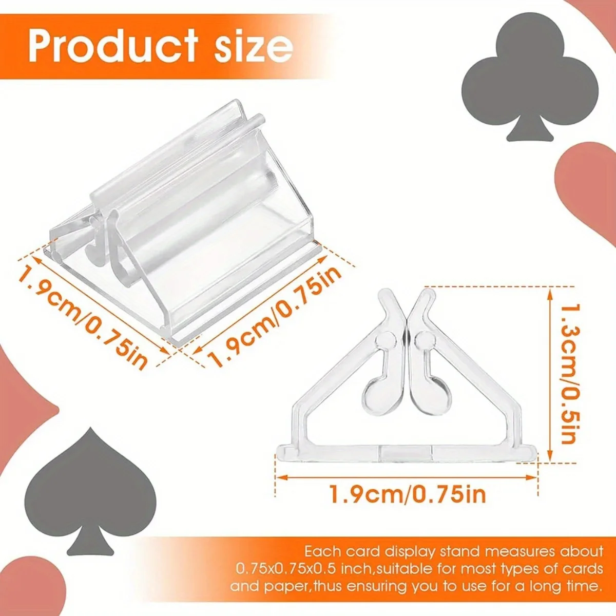 Mini Clear Stands Place Card Holders Table Number Stands Card Base Stand for Table Photos Games Wedding Party Decor