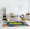 Alphabet Numbers and Shapes Educational Area Rug Anti-slip Backing Rectangle Baby Crawling Mat  Kids Room Playroom Carpet 4