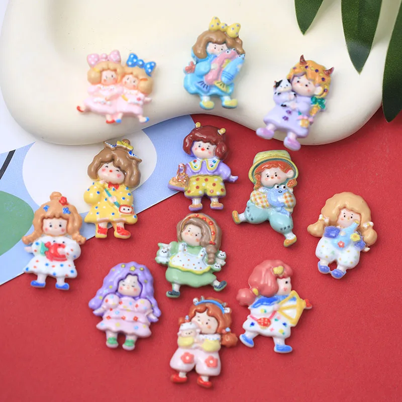 10 шт. двенадцать созвездий серия девушек с плоским основанием Кабошон Скрапбукинг Craf Принадлежности Декор Kawaii домашние очаровательные украшения «сделай сам»