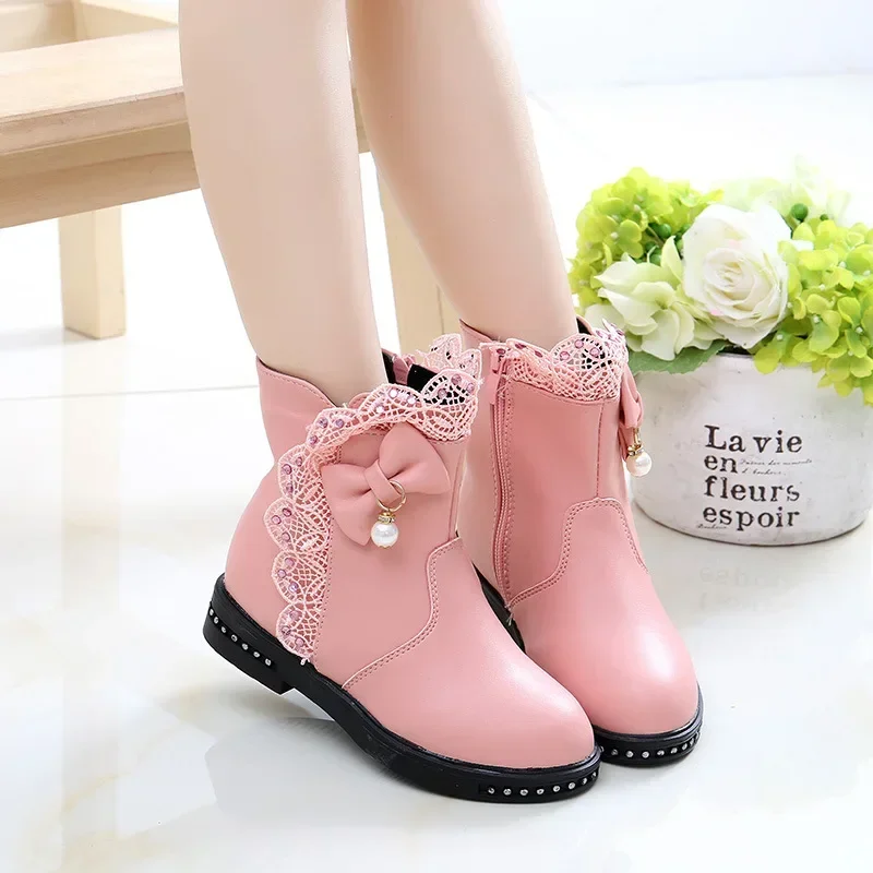 Girls Autumn Winter Cotton Boots