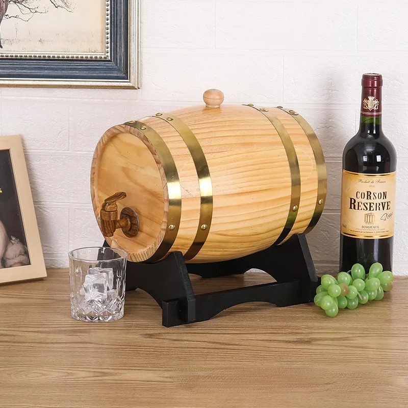 Antique Oak Barrel Household Wooden Red Wine Barrel Inner Tank Wine Barbecue Draft Beer Storage
