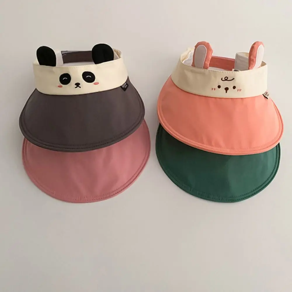 Soft Breathable Baby Sun Hat Korean Style Quick-dry Kids Empty Top Cap Animal Anti UV Children Sunshade Hat Travel