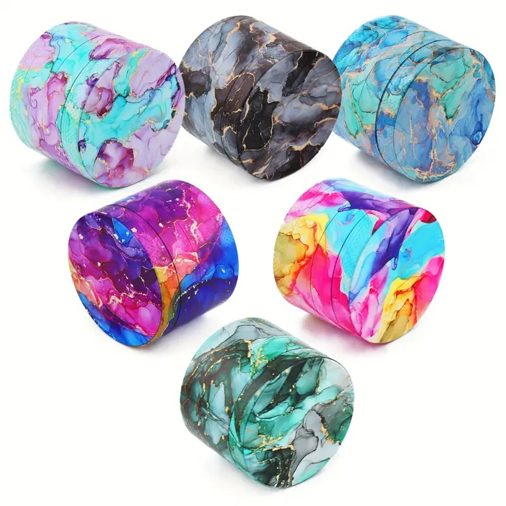2" Metal Grinder Herb 50MM for Smoke Herb 4 Layer Spice Grinder Accessories Design Cigar Zinc Alloy Pattern Smoke Accessory herb grinder