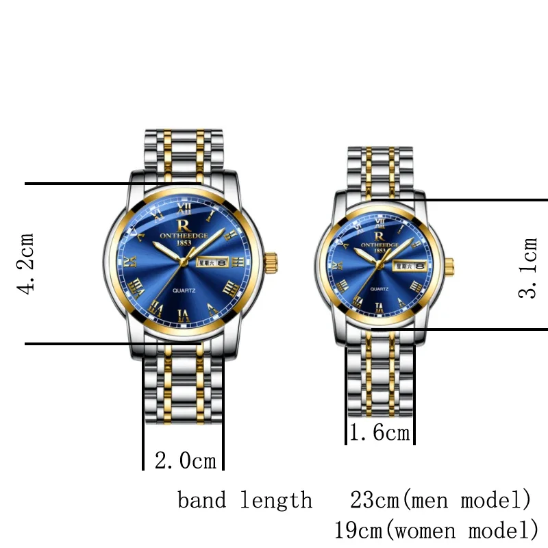 Dropshipping Gold Relogio Masculino Top Luxury Brand Watch for Men Week Calendar Business Mens Quartz Watches Waterproof Clock
