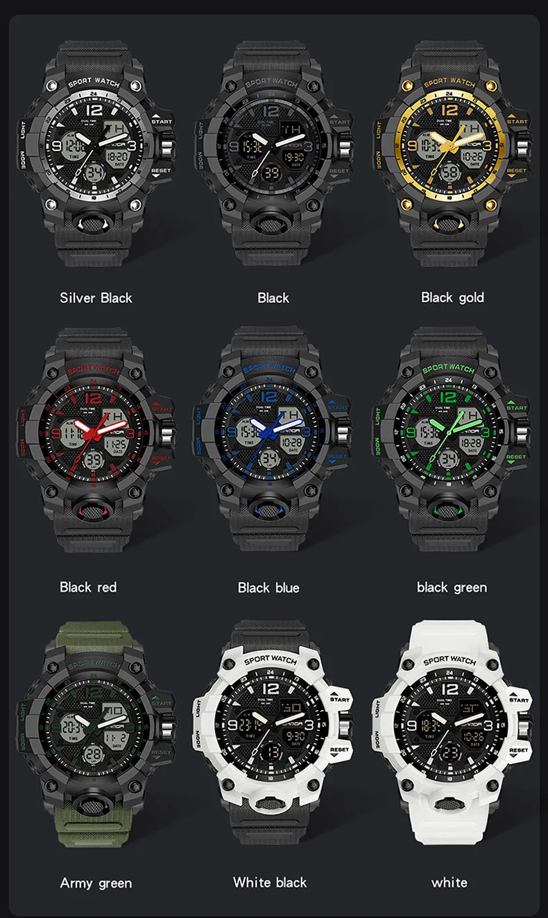 2 Size Military G Style Automatic Watch for Men 18+ Women Lover Watches Digital Fashion Trend Quartz Wristwatch Luxury Original