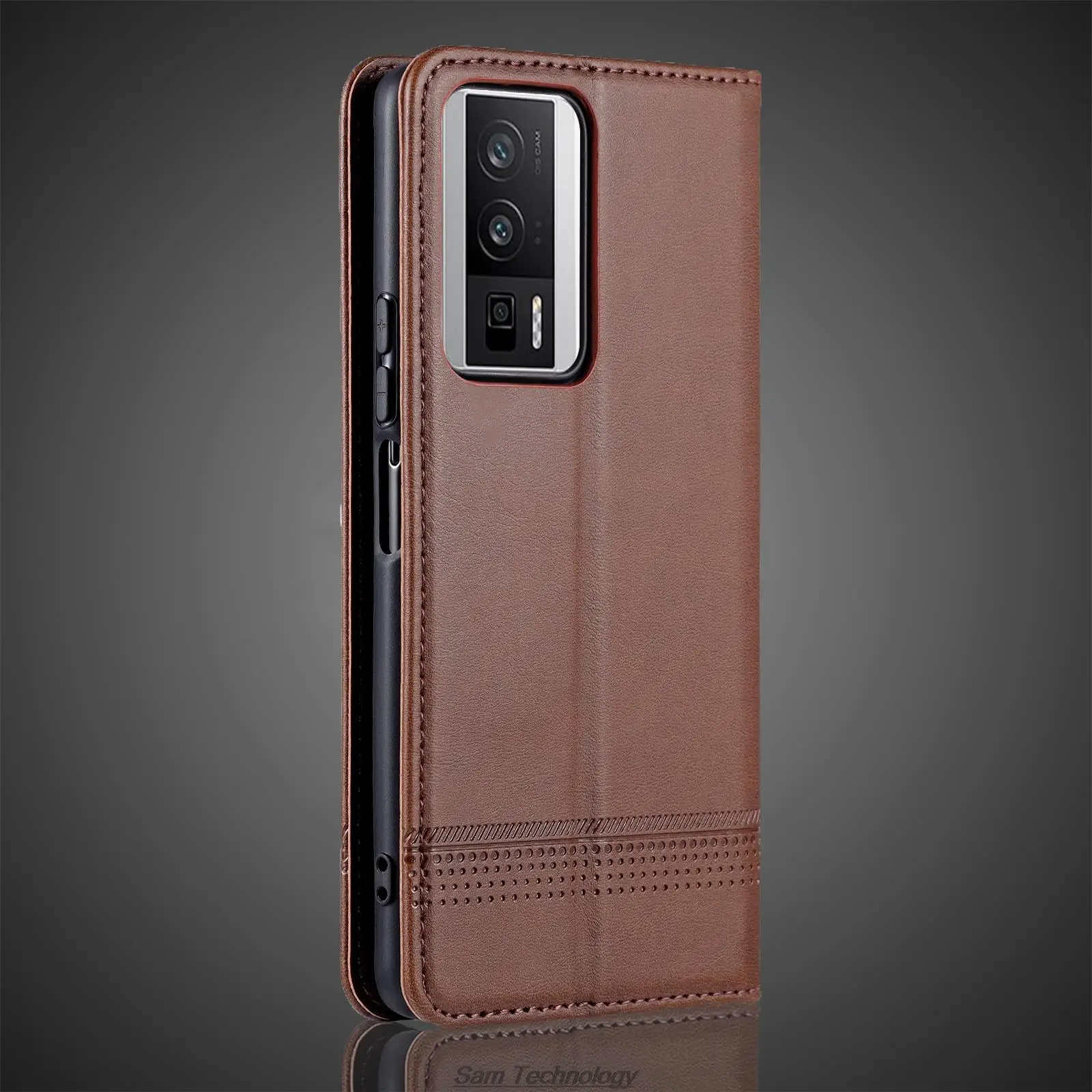 Premium Magnetic Leather Flip Cover – Deluxe Protective Case