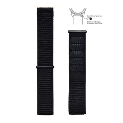 Enhanced Elastic Nylon Watch Band - Adjustable Lightweight & Sweatproof Unisex Strap - 22mm (Black)