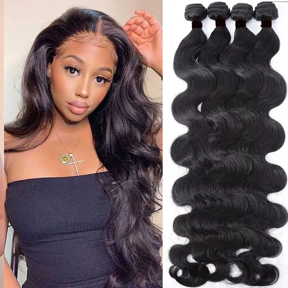 

Body Wave Human Hair Bundles Indian Hair Bundles Deals Thick Hair Extension Double Weft Bundles Deal Raw Body Wave Bundles
