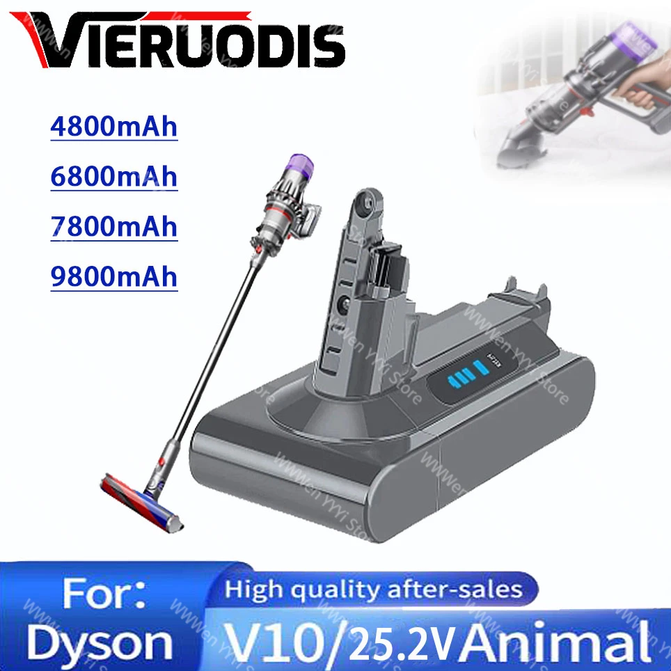 6800Mah Sv12 Per Dyson V10 25.2V Batteria Ricaricabile Per Dyson V10 Absolute Sostituibile Fluffy Cyclone Aspirapolvere Batteria