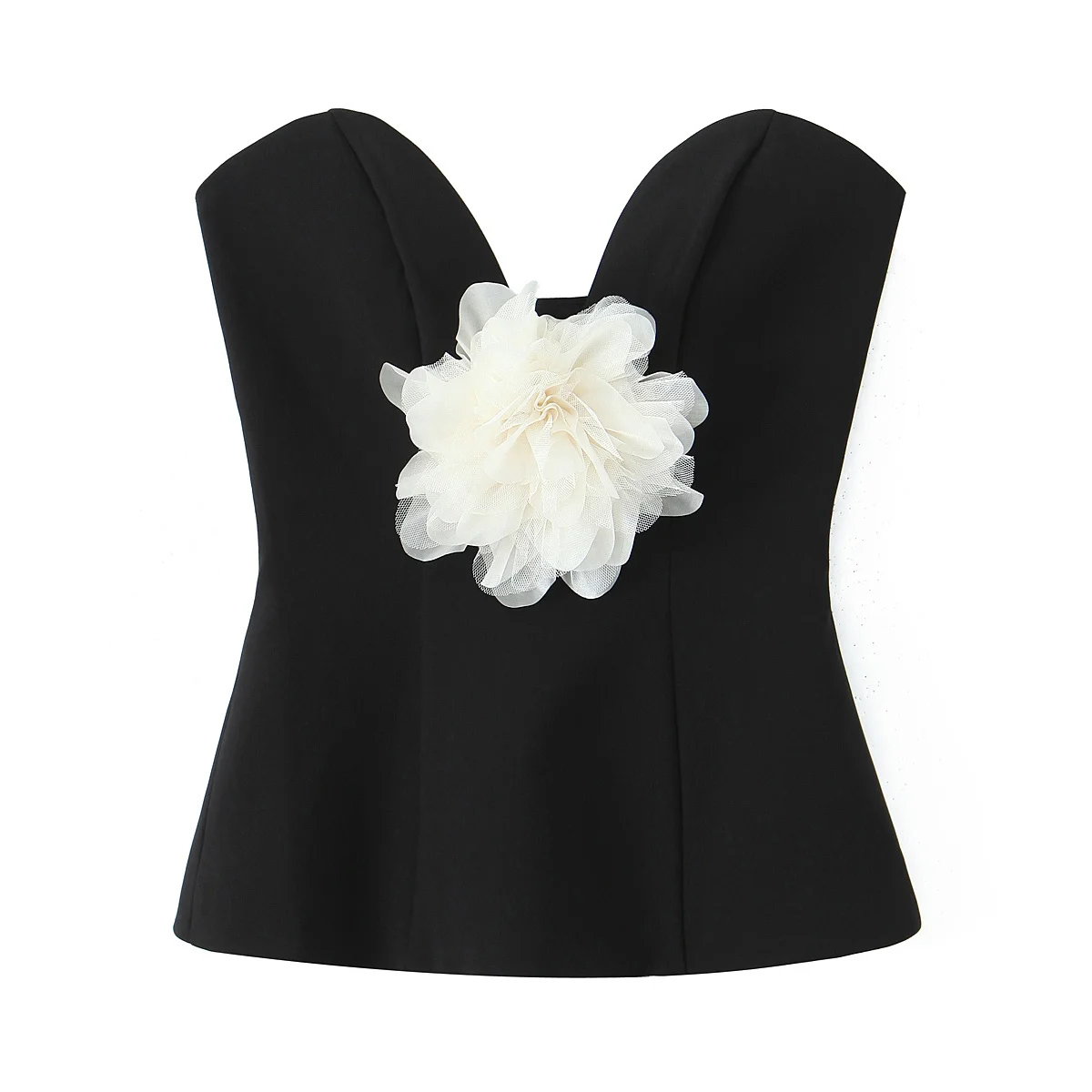 Off Shoulder Top Women Summer Sexy Corset Tanks & Camis Fashion Sleeveless Backless Top Chic Elegant Flower Bustier Camisole