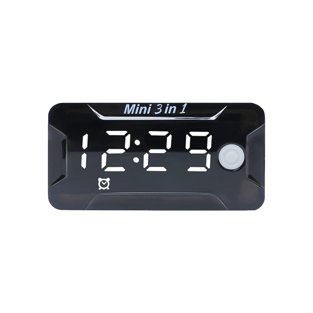 Termometro Orologio Per Auto MotorMinds - Display LED Blu, Orologio Digitale E Temperatura, Per Cruscotto - Foto 4