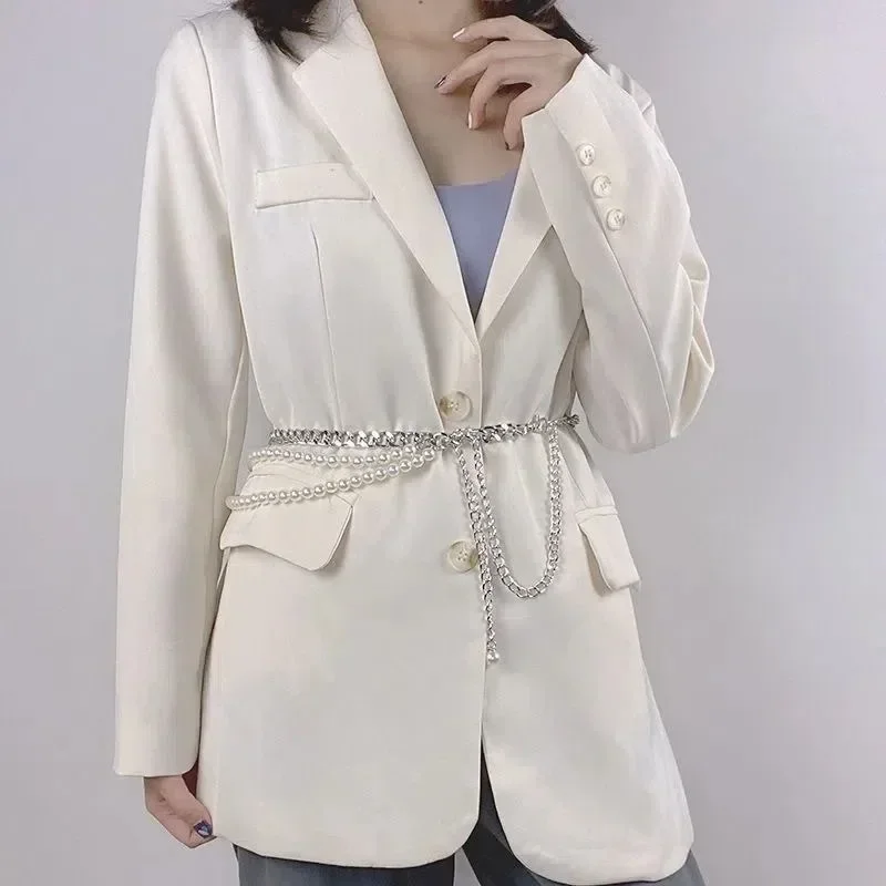 여성용 청바지 진주 스플라이싱 벨트, 빈티지 패션, 레저 디자이너 벨트, 하이 퀄리티 2024 신제품
