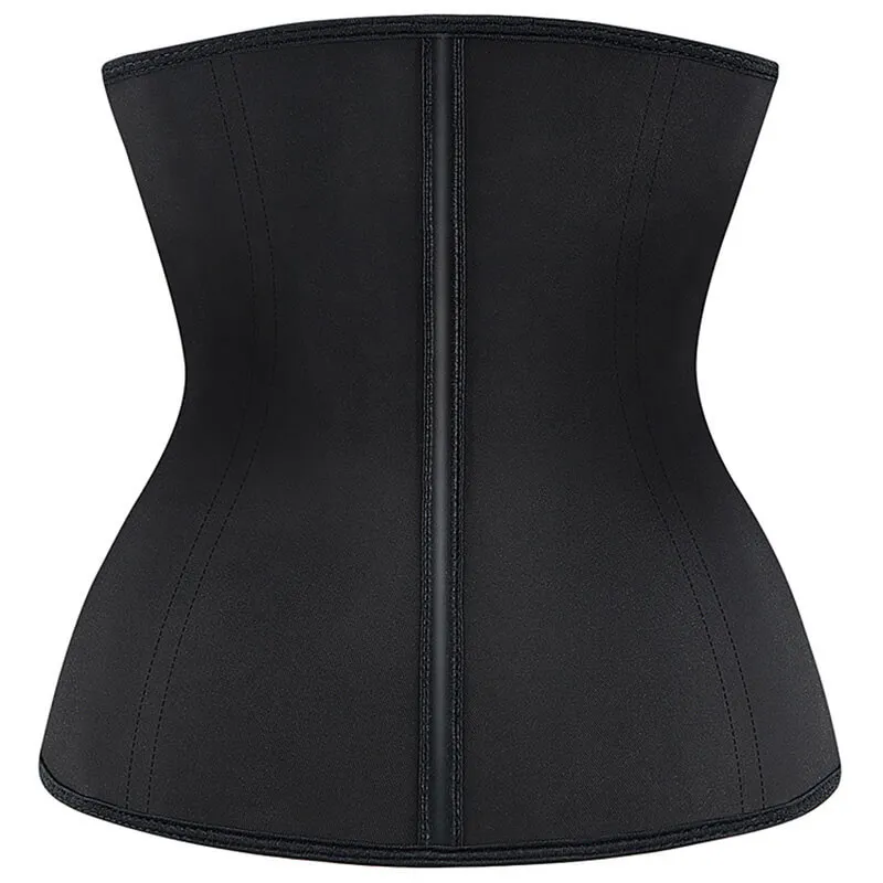Latex Waist Trainer Corset Zipper Cincher Slimming Belly Belt