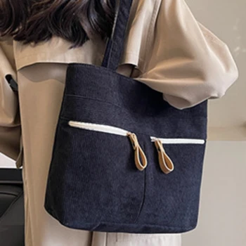 حقيبة يد خفيفة الوزن كاجوال بسعة كبيرة للسيدات ، حقائب كتف واحدة ، شارع ، عصرية ، جديدة 2