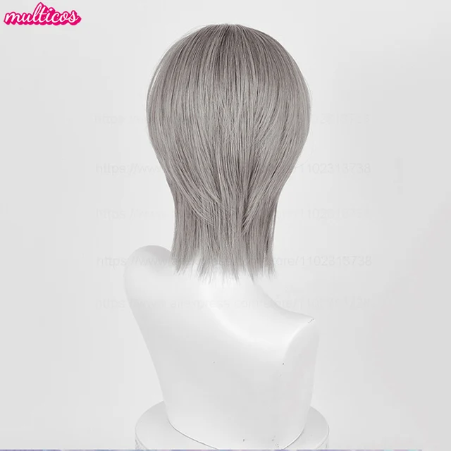 Till Cosplay Wig Alien Stage Cosplay Silver Grey Heat Resistant Hair Stage Show Conmic-Con Christmas Holloween Anime Wigs 3
