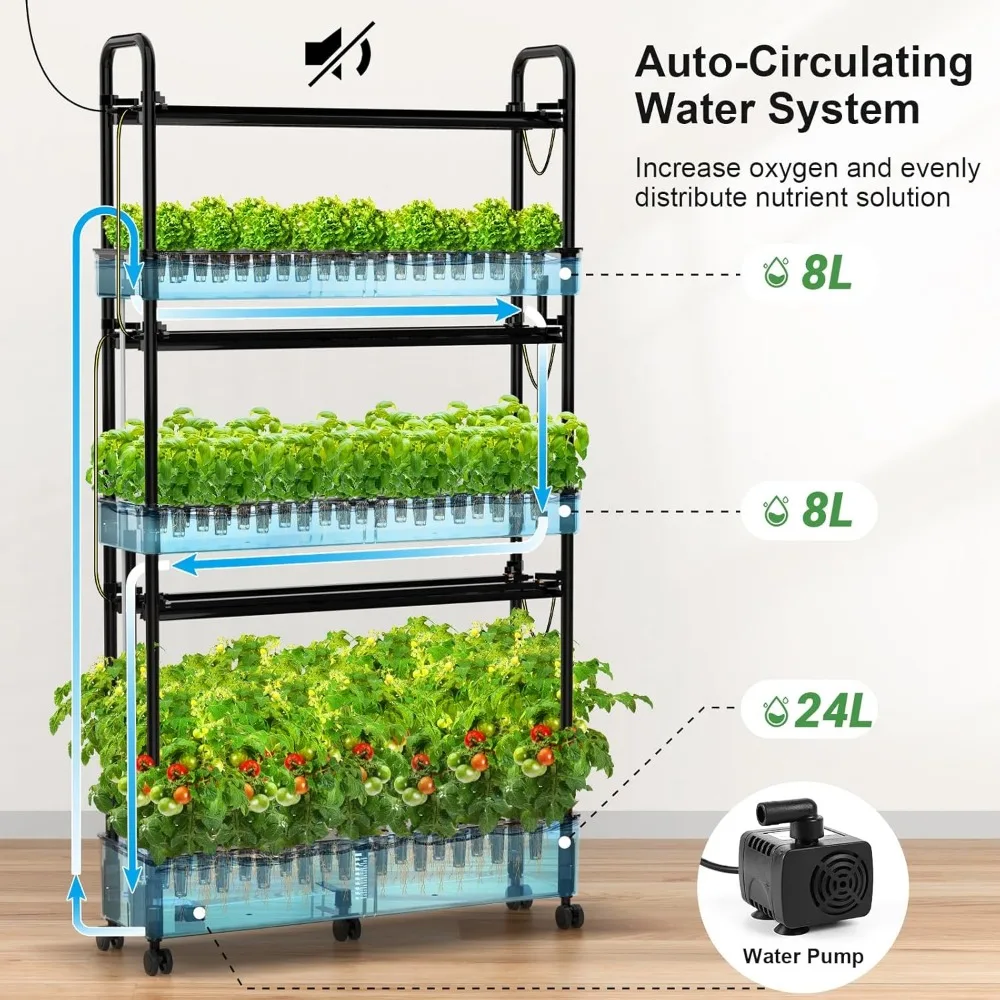 Hydroponic Growing System with LED Lights & WiFi Plug 3