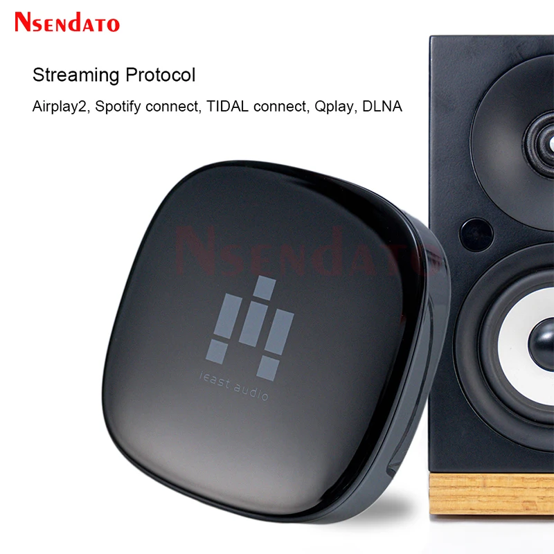 Ieast olio 2.4G/5G Bluetooth 5.0 Wireless Wifi Music Audio Multi Room airplay 2 streamer Audio Receiver adapter For Hifi Spotify