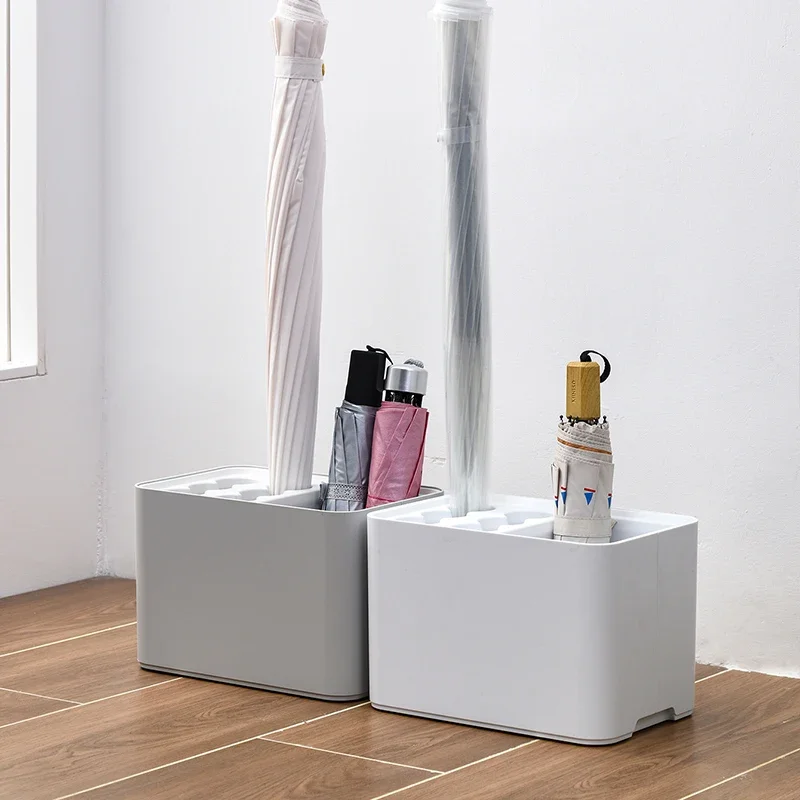 Umbrella Rack with Drip Tray, Suitable for Space Saving Storage in The Corner of The Entrance Passage, Can Hold 10/15 Umbrellas