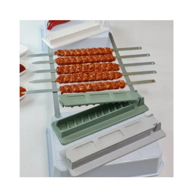 Nyársok Kebab Készítő Grill Szúrás Box Gép Marhahús Zöldségek Kültéri Bbq Eszköz Hasznos Kiegészítők