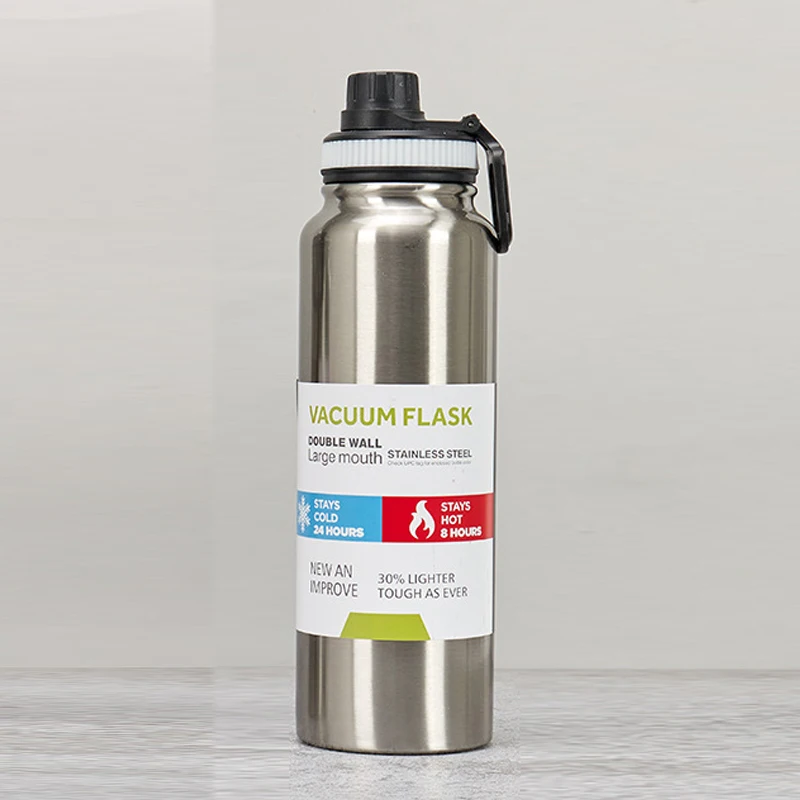 Premium Stainless Steel Insulated Thermos Bottle - 800/1000ML - Durable Outdoor Sports Thermal Mug with Hot & Cold Retention